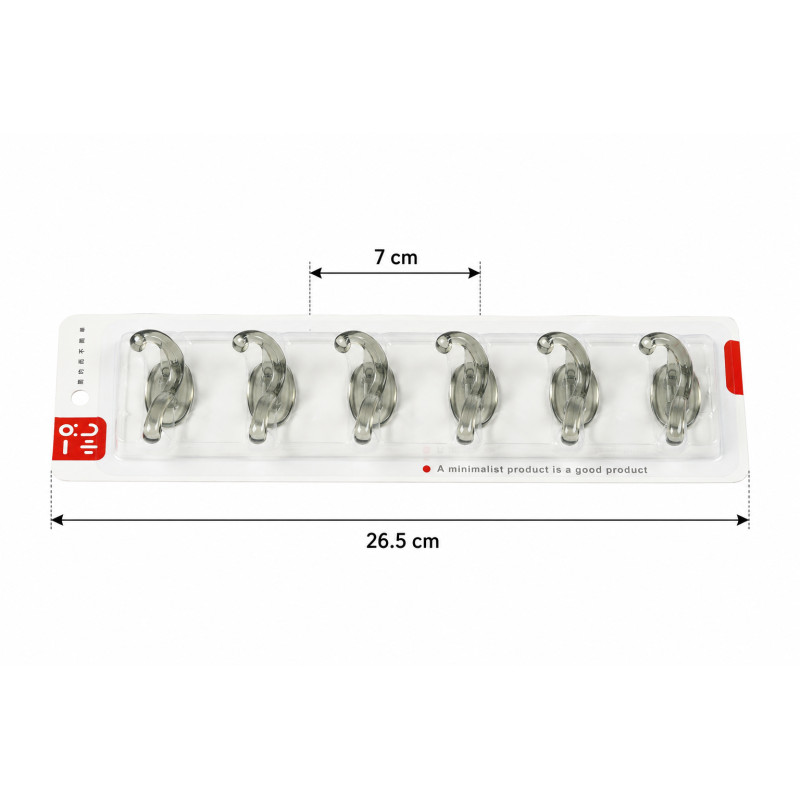 Rich Gleam Wall Mounted Hook Designed for Smart Storage &amp; Organization – White (W-26.5, D-7 CM)