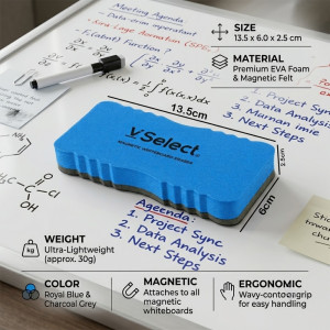 Magnetic Whiteboard Eraser – Royal Blue (Single) Magnetic Whiteboard Eraser – Royal Blue (Single)