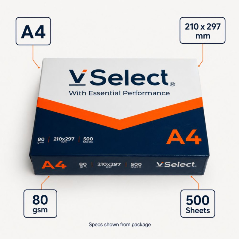 VSELECT A4 Paper – Assorted (249x210mm)