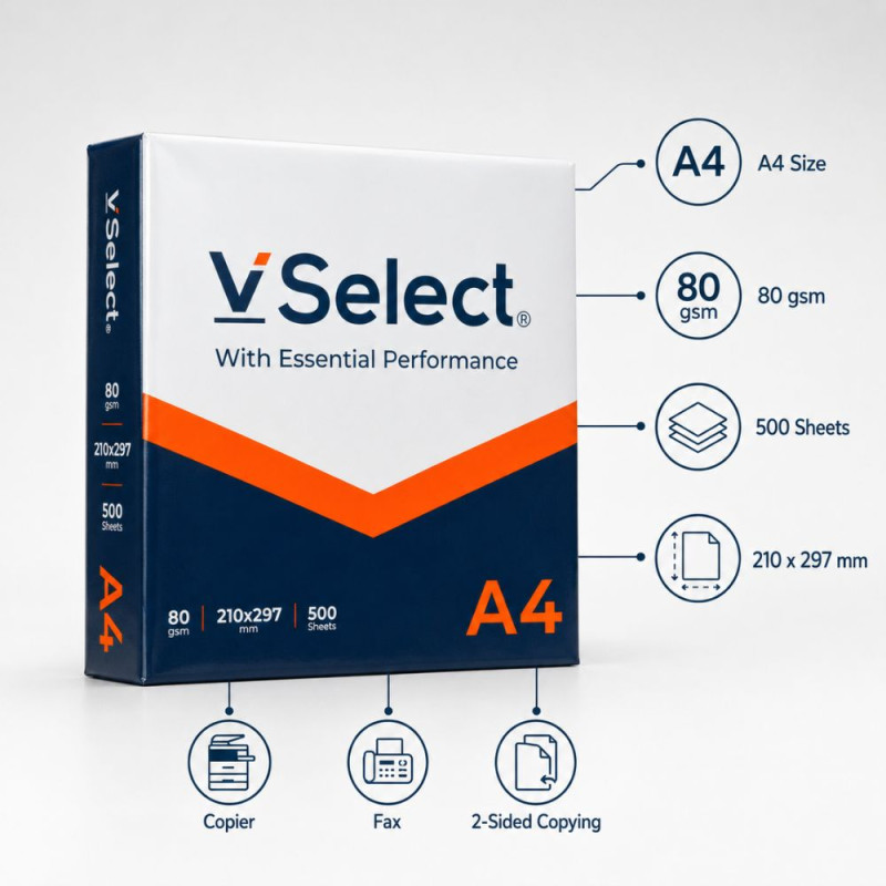 VSELECT A4 Paper – Assorted (249x210mm)