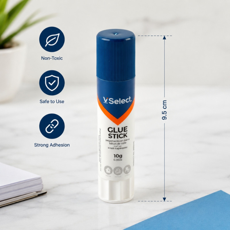 Sturdy Edge Glue Stick Designed for Everyday Convenience – Navy Blue (H-9.5 CM)