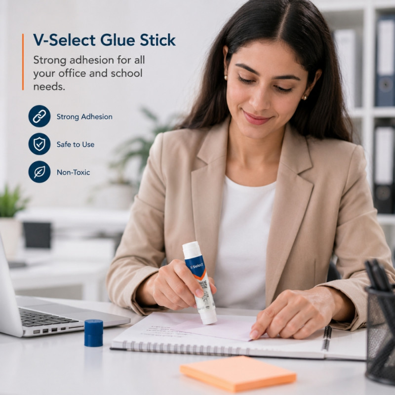 Sturdy Edge Glue Stick Designed for Everyday Convenience – Navy Blue (H-9.5 CM)