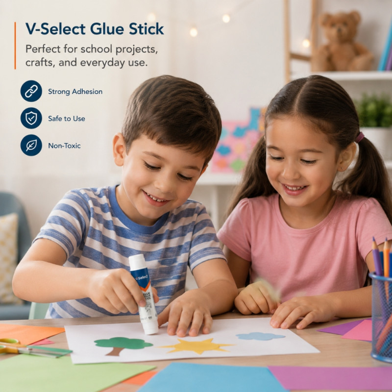 Sturdy Edge Glue Stick Designed for Everyday Convenience – Navy Blue (H-9.5 CM)