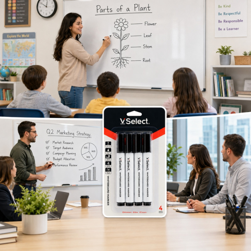 Essential marker – White Premium Quality (4 Pcs)