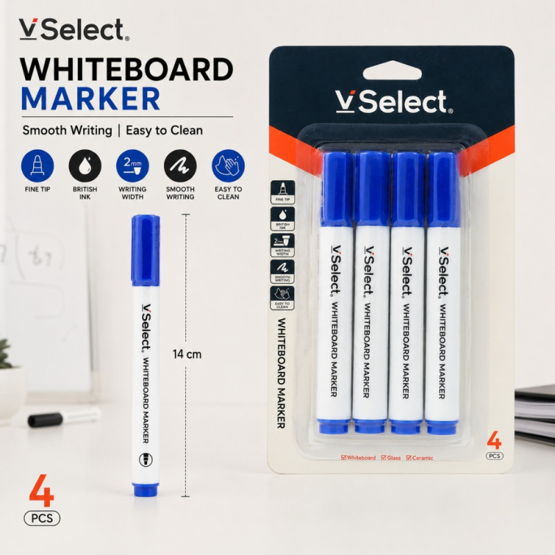 Sleek Grade Whiteboard Marker Designed for Creative Expression &amp; Office Use – Blue (L-14 CM)