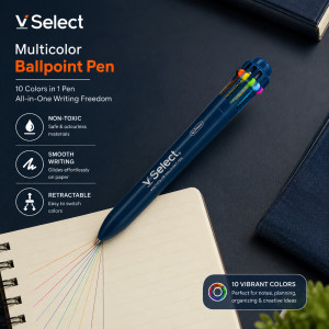 Gentle Series Multicolor Ball Pen Designed for Creative Expression &amp; Office Use – Multi Color (L-16 CM)