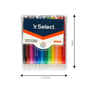Gentle Line Wax Crayon Designed for Creative Expression &amp; Office Use – Multi Color (H-18, W-13.75 CM)