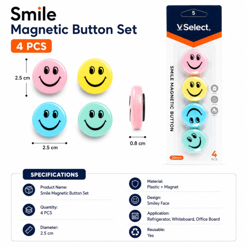 Classic button set – MultiColor Premium Quality (4PCS)