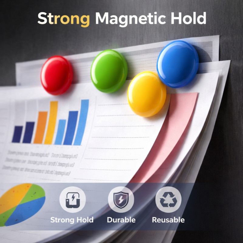 Magnetic Push Pin Set - 50pcs