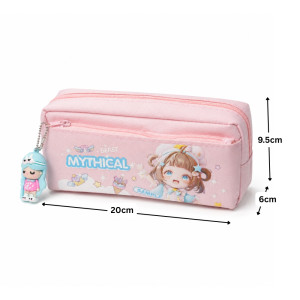 Choice Grip Pencil Case Designed for Creative Expression & Office Use – Pink (H-9.5, W-20, L-6 CM)