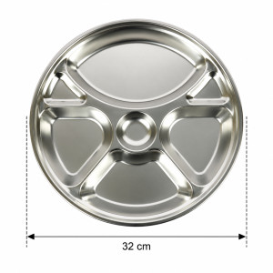 Perfect Build Thali Plate Designed for Elegant Dining &amp; Entertaining – Silver (DIA-32 CM)