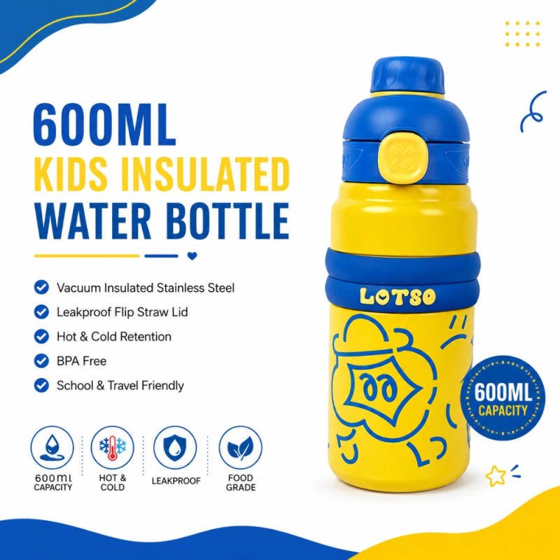 Kids Insulated Water Bottle - 600 ml