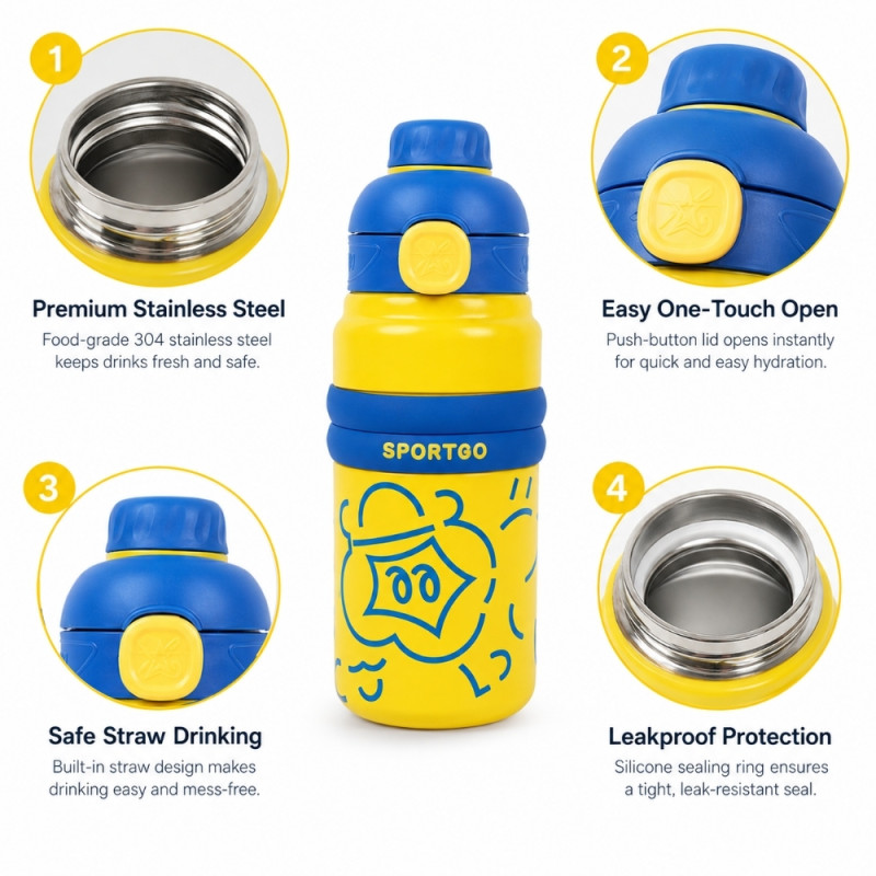 Kids Insulated Water Bottle - 600 ml