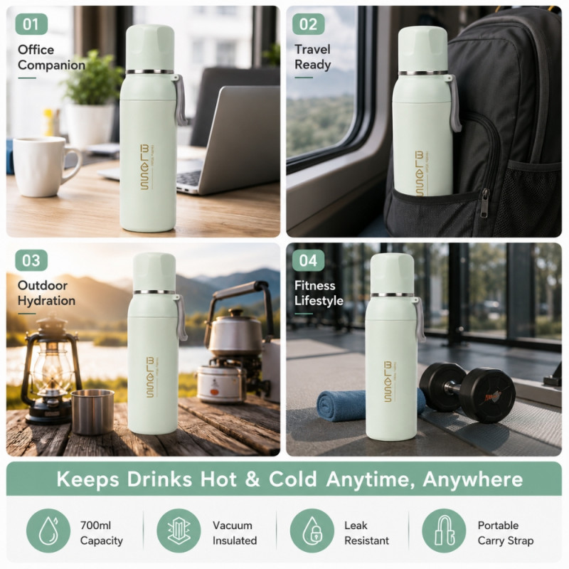 Vacuum Insulated Thermos Bottle - 700 ml