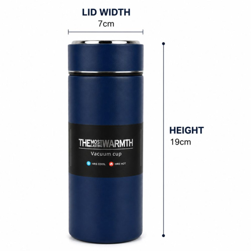 Professional "Most Lasting Warmth" Vacuum Flask – Insulated Stainless Steel Bottle (19cm)