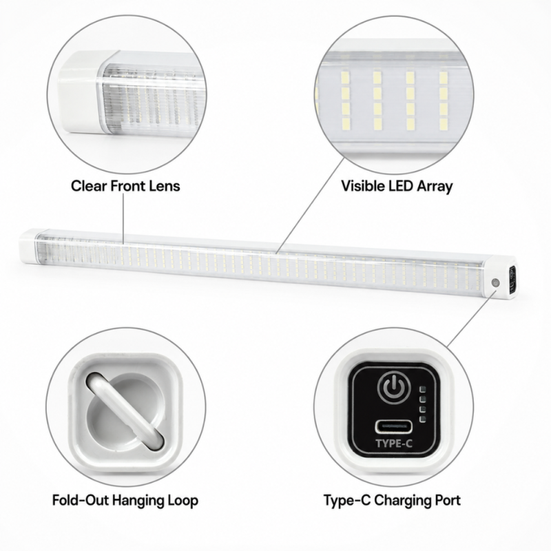 Bright Emergency Rechargeable LED Light - White