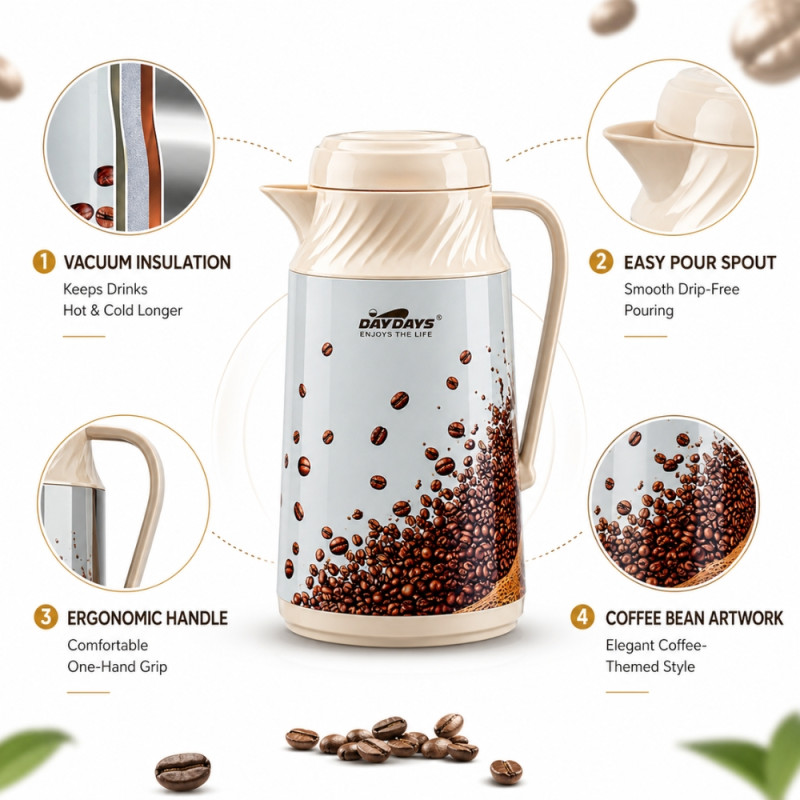 Superior vacuum flask – Brown Premium Quality (25x13cm)