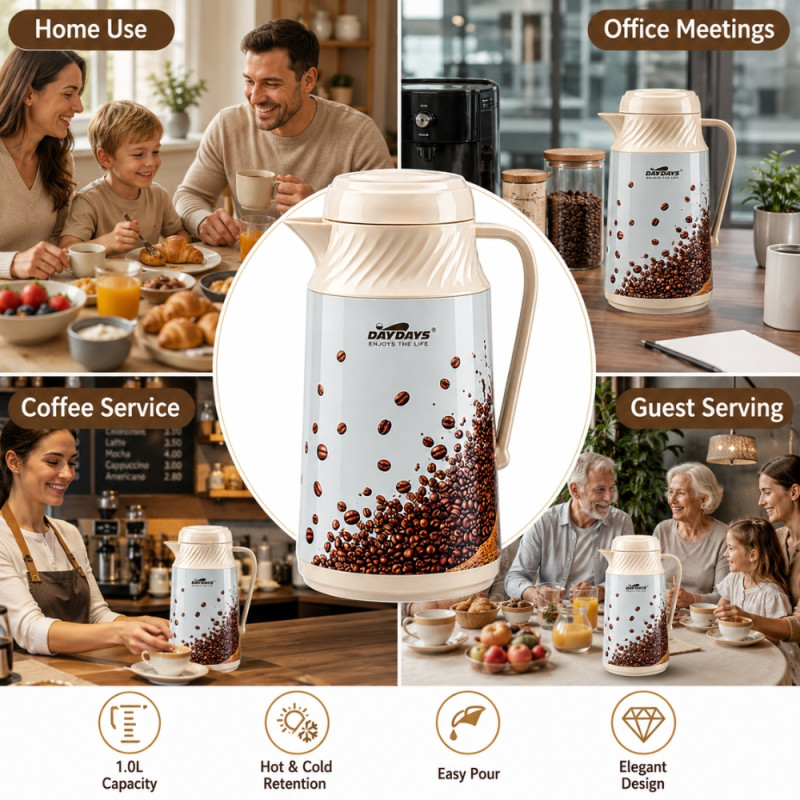 Superior vacuum flask – Brown Premium Quality (25x13cm)