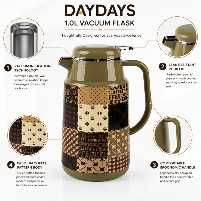 Essential vacuum flask – Olive Premium Quality (26x14cm)
