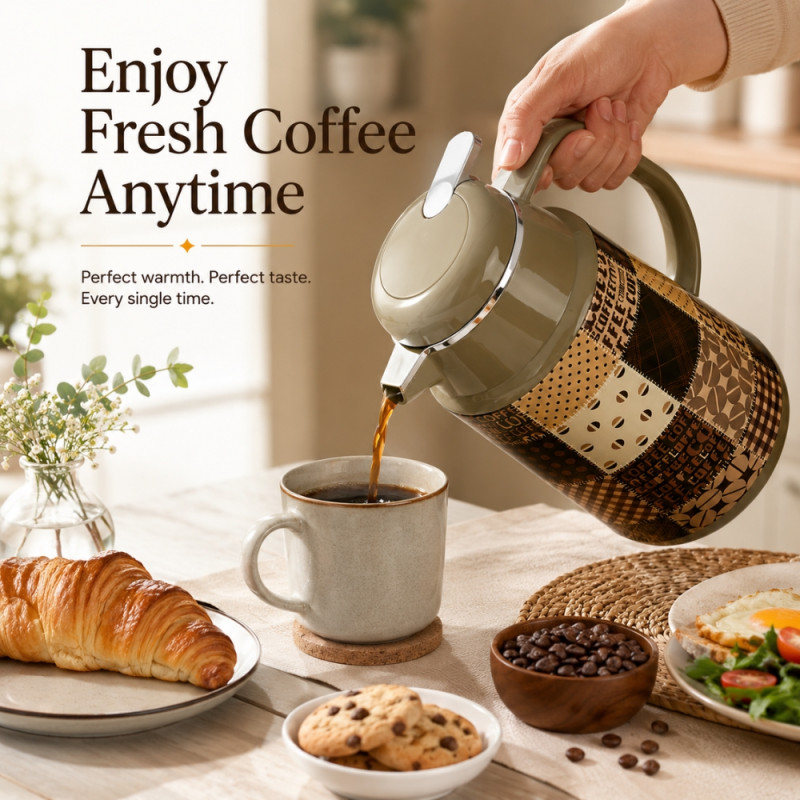 Essential vacuum flask – Olive Premium Quality (26x14cm)