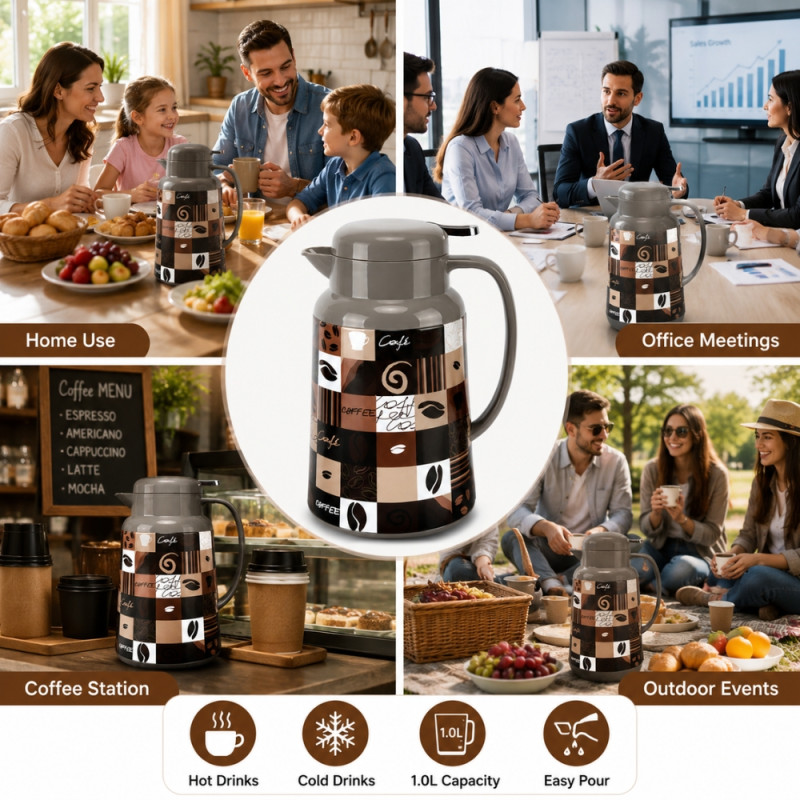 Premium vacuum flask – Dark Gray Premium Quality (26cm)