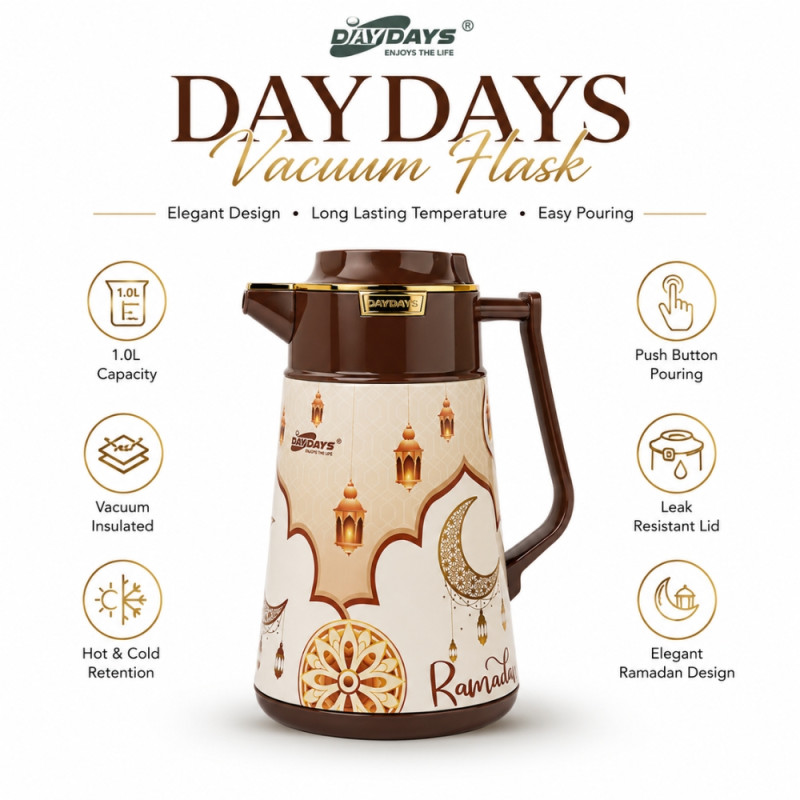 Deluxe vacuum flask – White Premium Quality (26cm)