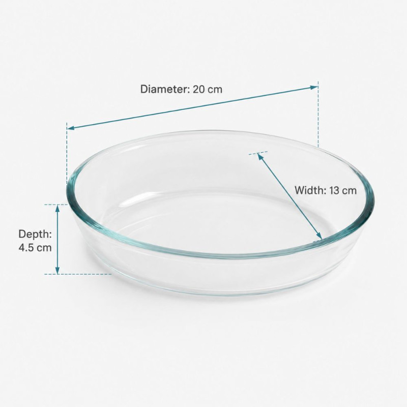 Glass Baking Dish – Transparent (4.5x13x20cm)