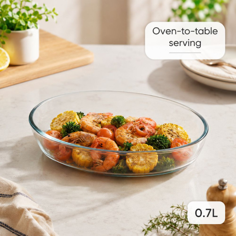 Glass Baking Dish – Transparent (4.5x13x20cm)
