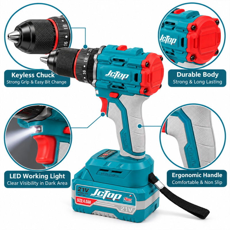 JCTOP Cordless Drill
