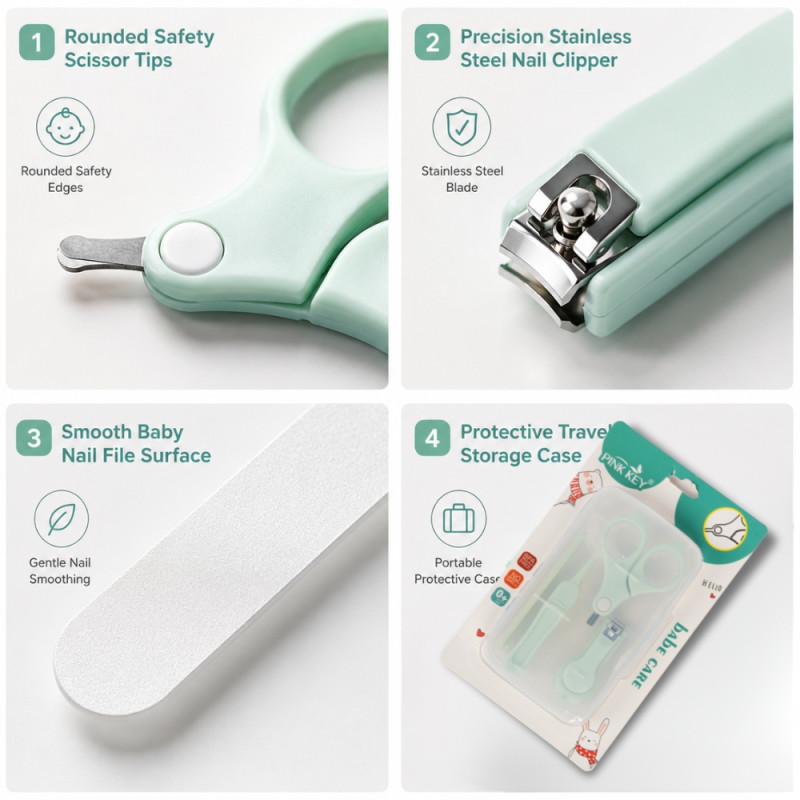 Modern Pink Baby Care – Sea Green Premium Quality (4 PCS)