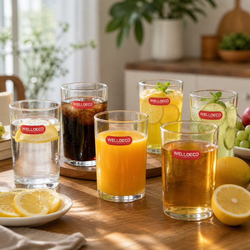Professional Welldeco 6-Piece Multipurpose Glass Tumbler Set – Transparent (8cm)