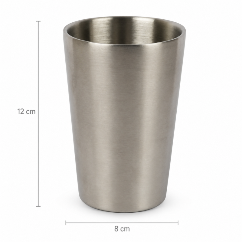 Stainless Steel Tumbler (8 oz) – Silver