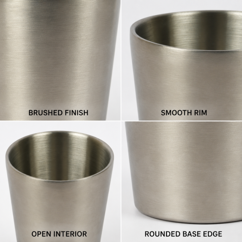 Stainless Steel Tumbler (8 oz) – Silver