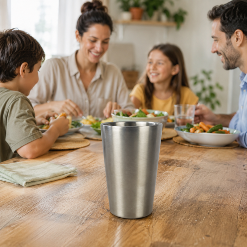Stainless Steel Tumbler (8 oz) – Silver