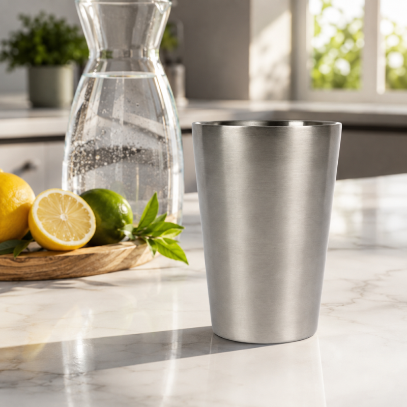 Stainless Steel Tumbler (8 oz) – Silver