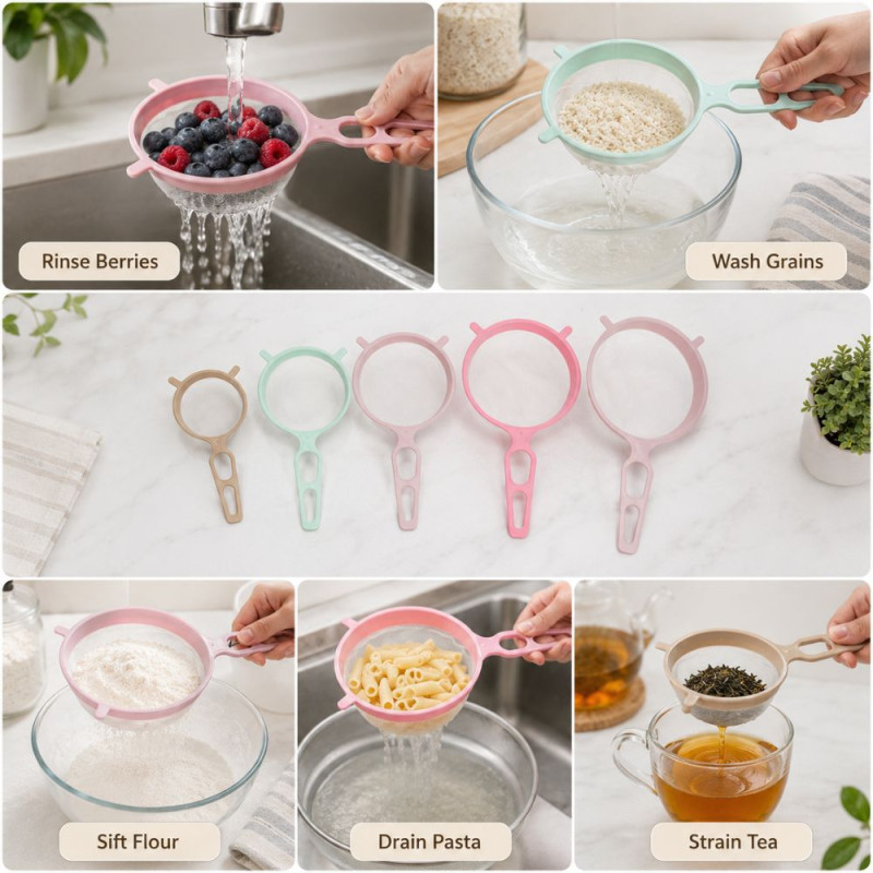 Plastic Strainer Set – Assorted (H-35.5cm X W-19)