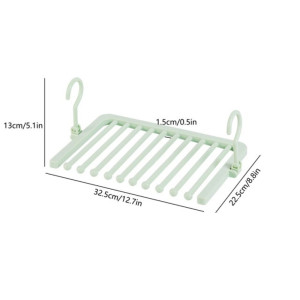 Clear Guard Underwear Drying Hanger Designed for Effortless Laundry & Garment Care – Light Green (H-13, W-22.5, L-32.5, T-1.5 CM)