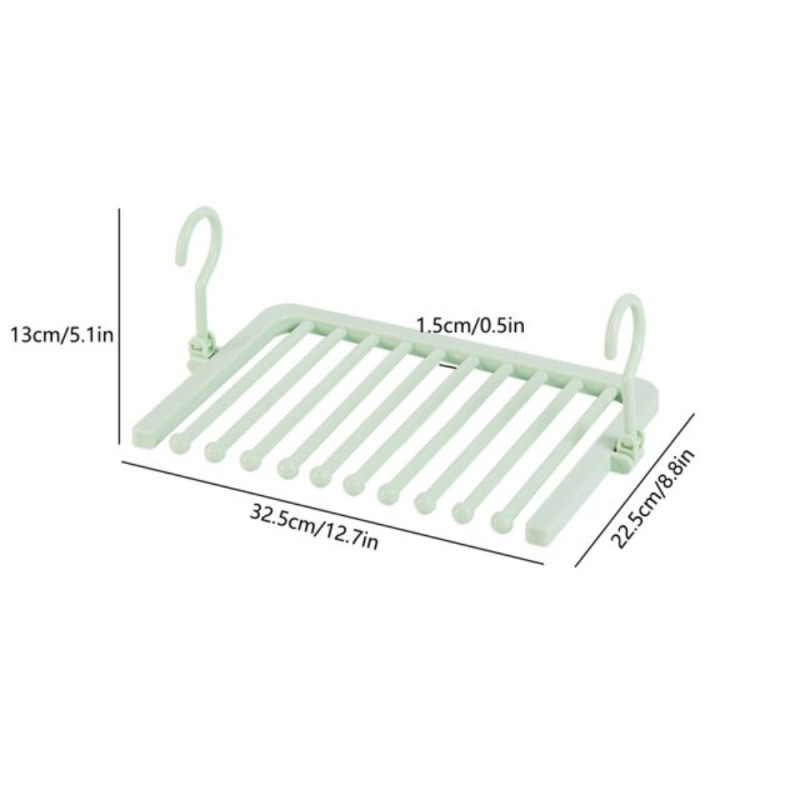 Clear Guard Underwear Drying Hanger Designed for Effortless Laundry & Garment Care – Light Green (H-13, W-22.5, L-32.5, T-1.5 CM)