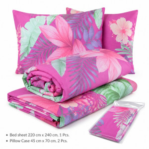Elegant Pink Floral Sheet Set - King