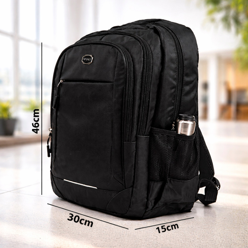 Urban Nomad Versatile Commuter Backpack – Classic Black (46cm)