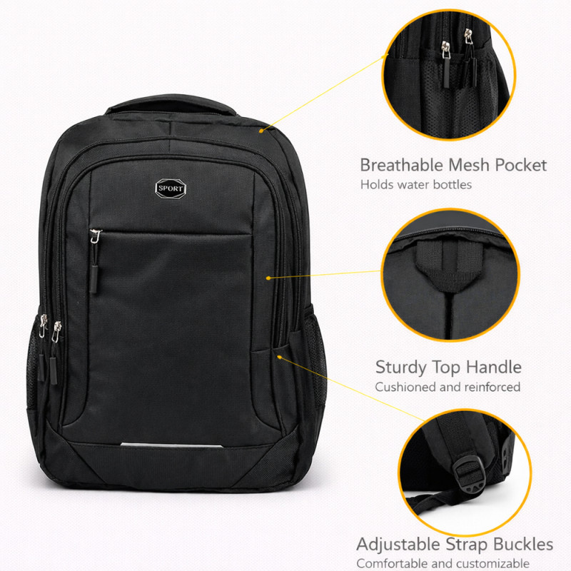 Urban Nomad Versatile Commuter Backpack – Classic Black (46cm)