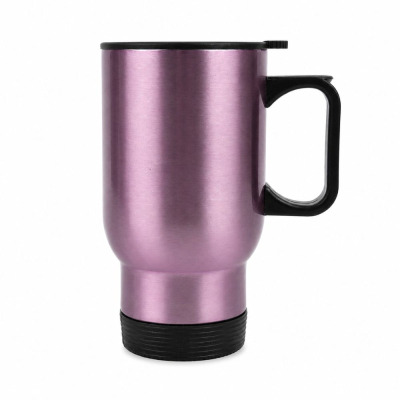 Professional Purple Stainless Steel Travel Mug – Insulated with Black Handle (16cm)