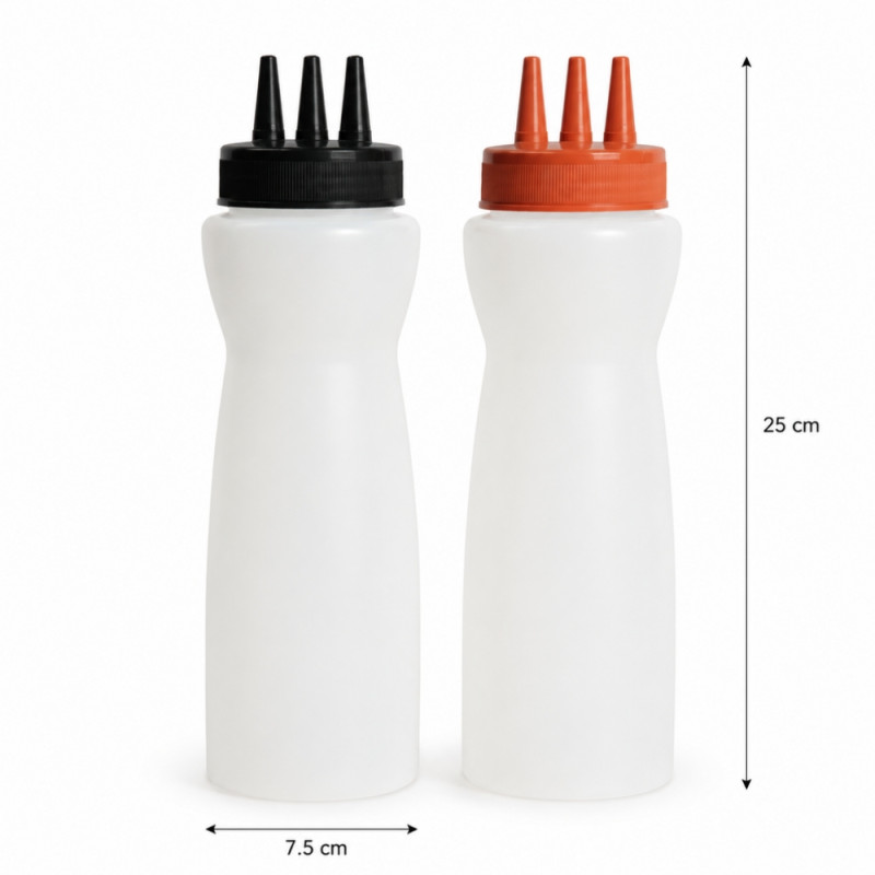 Multi-Spout Salad Dressing Bottle - Assorted Colors