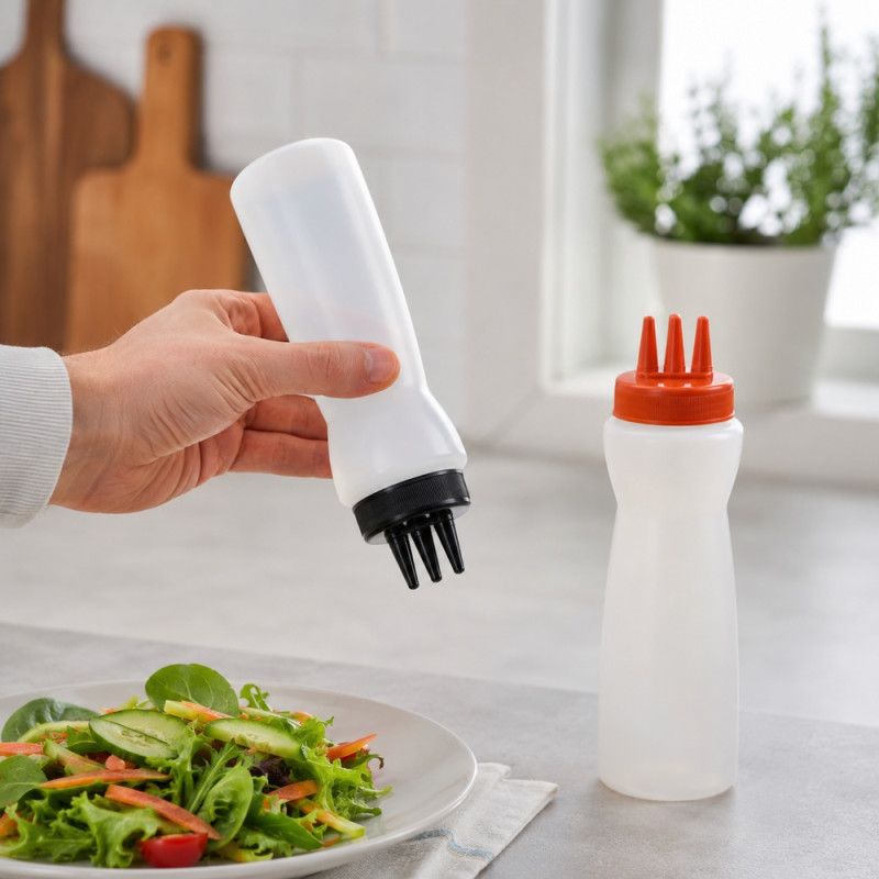 Multi-Spout Salad Dressing Bottle - Assorted Colors