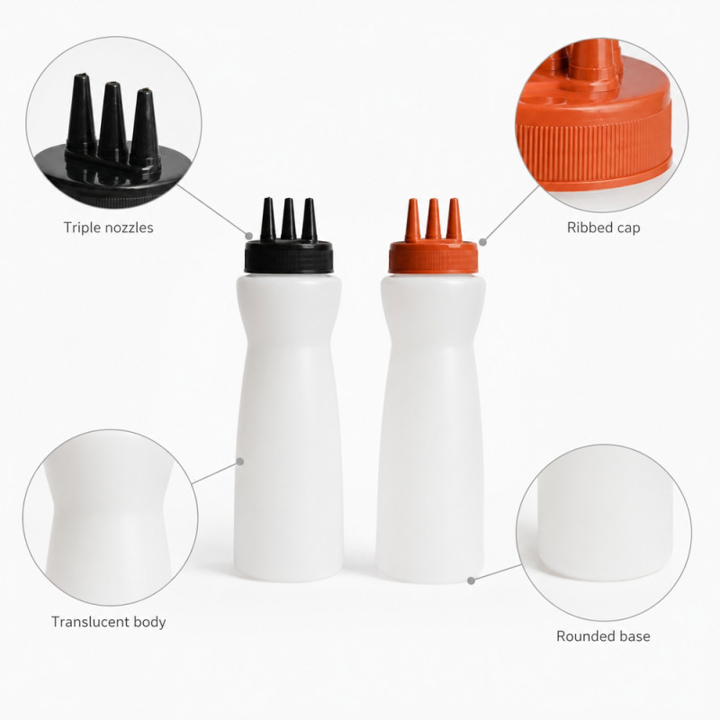 Multi-Spout Salad Dressing Bottle - Assorted Colors