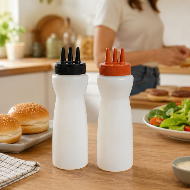 Multi-Spout Salad Dressing Bottle - Assorted Colors