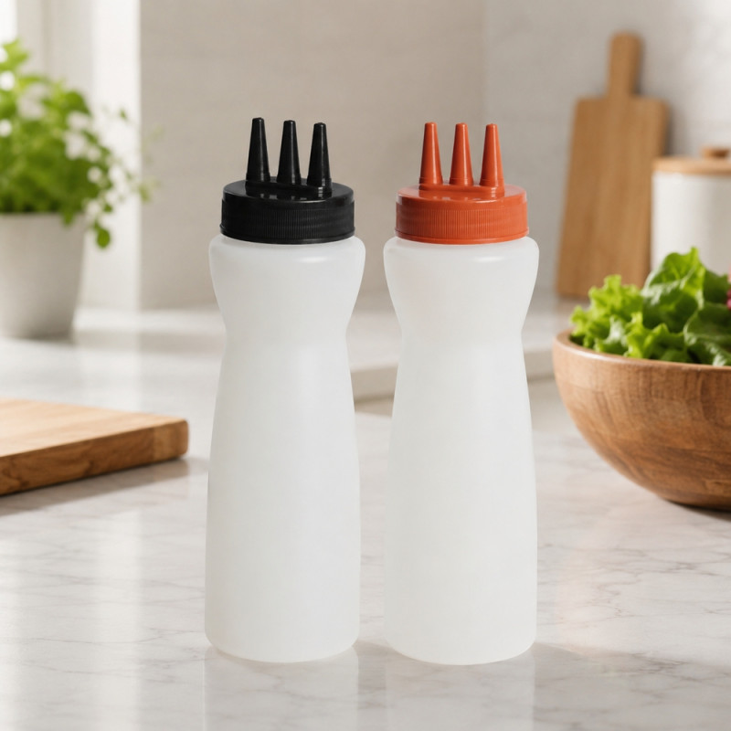 Multi-Spout Salad Dressing Bottle - Assorted Colors