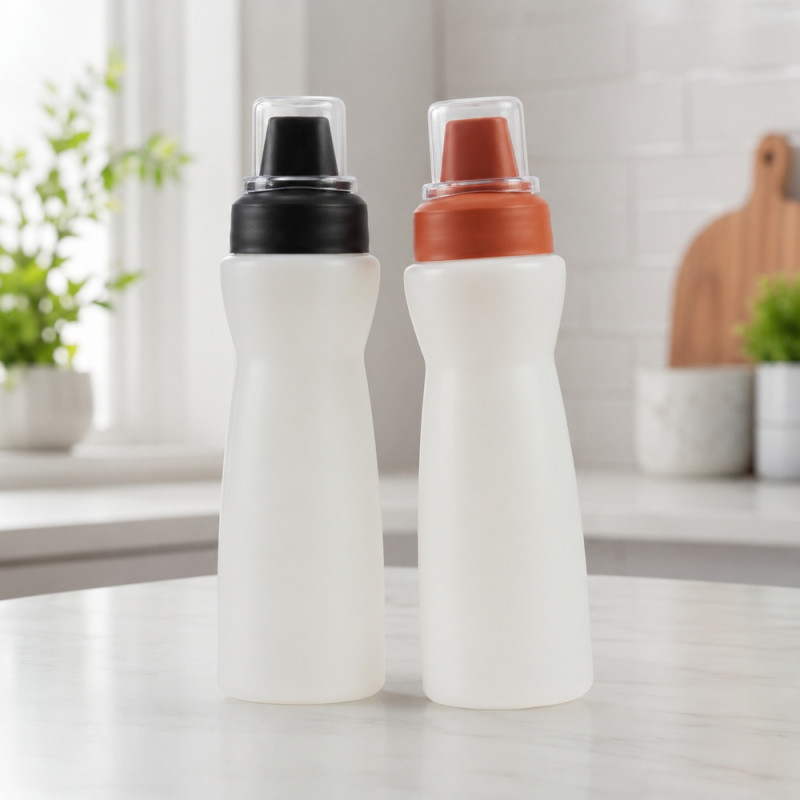 2PC Plastic Oil Bottle Set