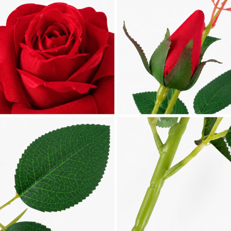 Scarlet Style Artificial Rose Stem Designed for Home Décor &amp; Event Styling – Red (H-100 CM)