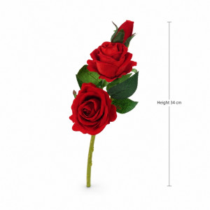 Elegant Artificial Red Roses in Pot – Premium Quality